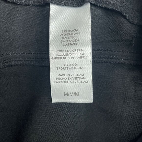 NEW S.C. & Co. Women's M Black Pull-On Slim Leg 5 Pocket Pants Stretched - Picture 9 of 10